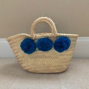 Bohemian MINI MARKET POM POM BASKET Tote